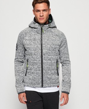 Superdry Storm Quilted Cipzár Férfi Kapucnis Pulóver Szürke | BIFMR9708